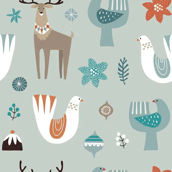 Dėmėms atspari derva dengta staltiesė Belum Merry Christmas Spalvotas 300 x 150 cm