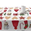 Stain-proof resined tablecloth Belum Merry Christmas Multicolour 150 x 150 cm