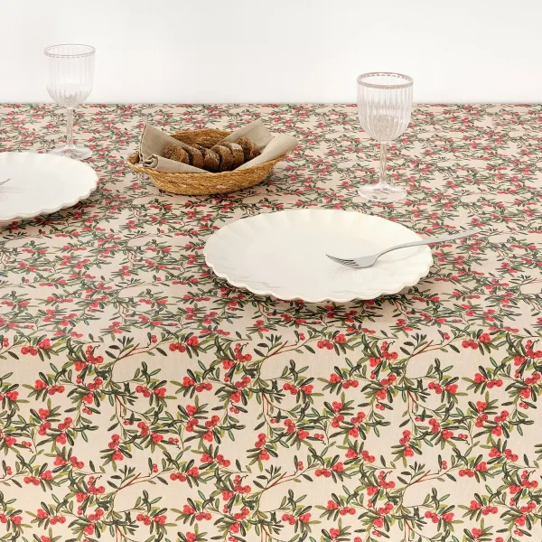 Dėmėms atspari derva dengta staltiesė Belum Mistletoe Spalvotas 300 x 150 cm