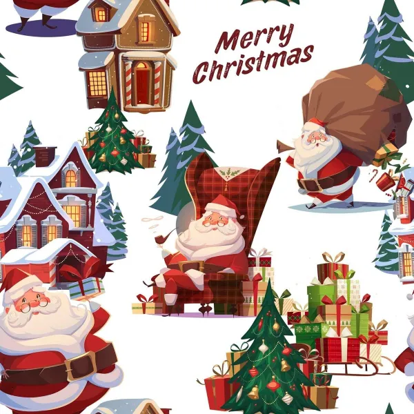 Dėmėms atspari derva dengta staltiesė Belum Papa Noel Spalvotas 250 x 150 cm