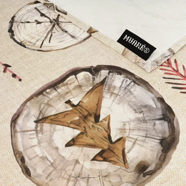 Dėmėms atspari derva dengta staltiesė Belum Wooden Christmas Spalvotas 100 x 150 cm