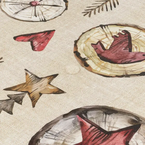 Dėmėms atspari derva dengta staltiesė Belum Wooden Christmas Spalvotas 100 x 150 cm