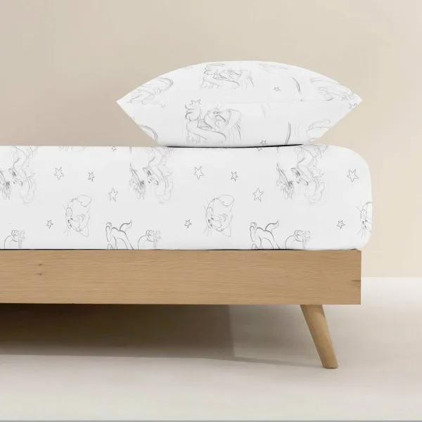 Uzmontēta apakšējā loksne Tom & Jerry Daudzkrāsains Gulta 160