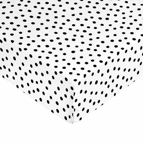 Подогнанный нижний лист Kids&Cotton Kibo Чёрный 60x120cm