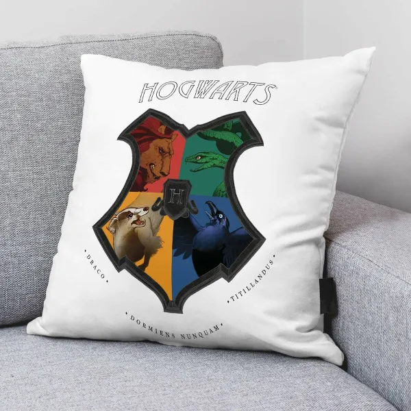 Spilvendrāna Harry Potter Shields Balts Daudzkrāsains 45 x 45 cm