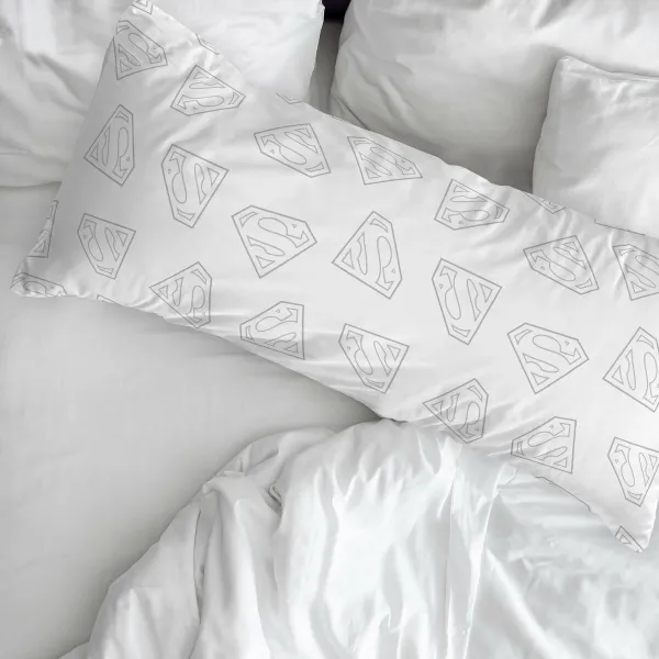 Tyynyliina Superman Superman Valkoinen Monivärinen 175 Langat 65 x 65 cm