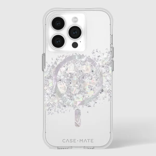Case-Mate Karat MagSafe - iPhone 15 Pro Case with Mother of Pearl (A Touch of Pearl)
