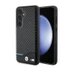 BMW Leather Carbon Blue Line - Case for Samsung Galaxy S24 (black)