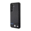 BMW Leather Carbon Blue Line - Case for Samsung Galaxy S24 (black)