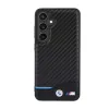 BMW Leather Carbon Blue Line - Case for Samsung Galaxy S24 (black)