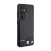 BMW Leather Carbon Blue Line - Case for Samsung Galaxy S24 (black)
