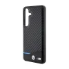 BMW Leather Carbon Blue Line - Case for Samsung Galaxy S24 (black)