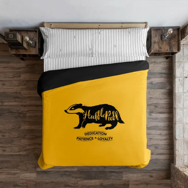 Pussilakana Harry Potter Hufflepuff Values Keltainen Monivärinen 175 Langat 240 x 220 cm Sänky 150/160