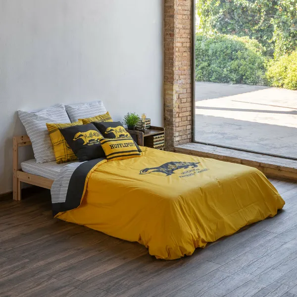 Ziemeļu pārvalks Harry Potter Hufflepuff Values Dzeltens Daudzkrāsains 175 Vītnes buklets 240 x 220 cm Gulta 150/160