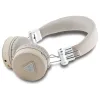 Guess Grained Classic Round Shape - Wireless Over-Ear Bluetooth ENC Headphones (Beige)