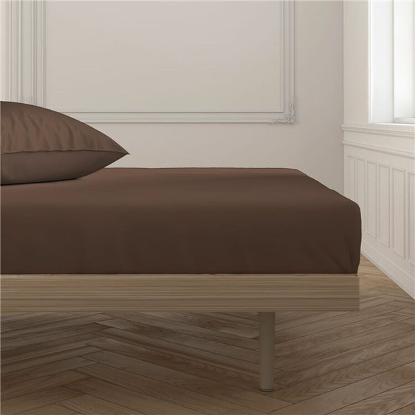 Fitted bottom sheet Happy Home Brown Small double