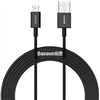 Baseus Superior USB-kaapeli - Lightning 1,0 m 2,4A musta