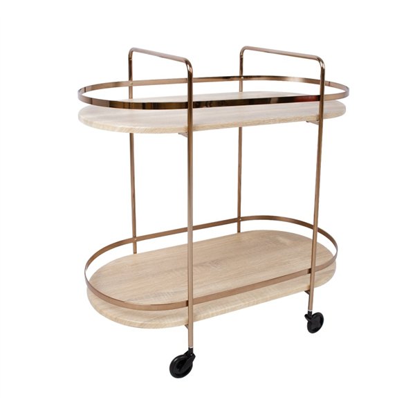 Serving cart GENOVA light brown