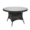 Table WICKER D120xH76cm, dark brown