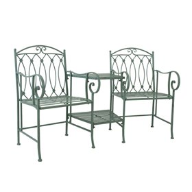 Bench MINT with table, antique green