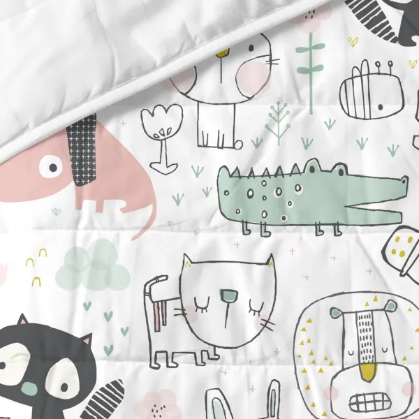 Lovatiesė (antklodė) HappyFriday Moshi Moshi Spalvotas 200 x 260 cm gyvūnai