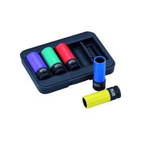 Deep impact socket set 5pcs - 17/19/21/22/24mm 1/2"