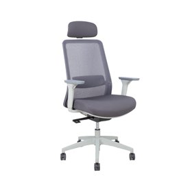 Task chair SANTO grey mesh fabric