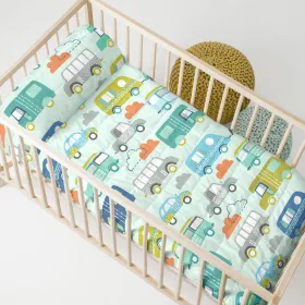 Bedspread (quilt) HappyFriday Moshi Moshi Multicolour 100 x 130 cm Cars