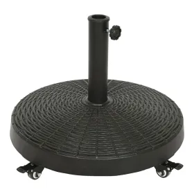 Paplūdimio skėčio pagrindas 841097 Juoda Polietilenas Plienas Su ratais Ø 52 cm