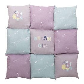 Junior patchwork lying mat, 60 × 60 cm, light lilac/mint/pink, Trixie