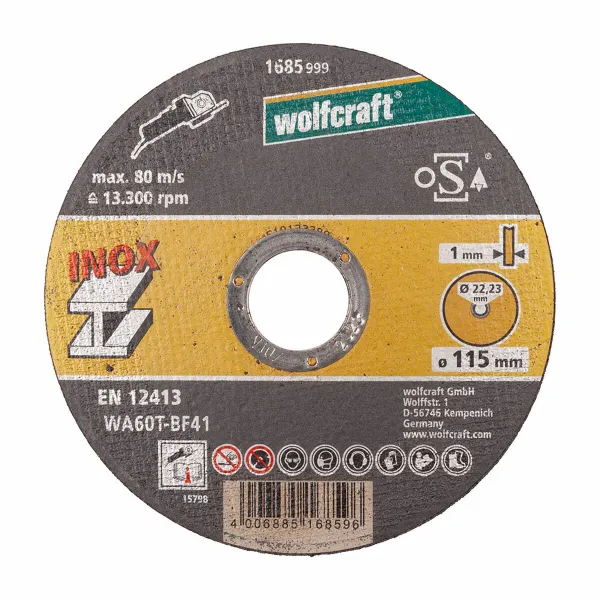 Cutting discs Wolfcraft 8462000 Ø 115 mm
