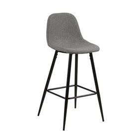 Bar stool WILMA light grey/black