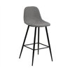Bar stool WILMA light grey/black