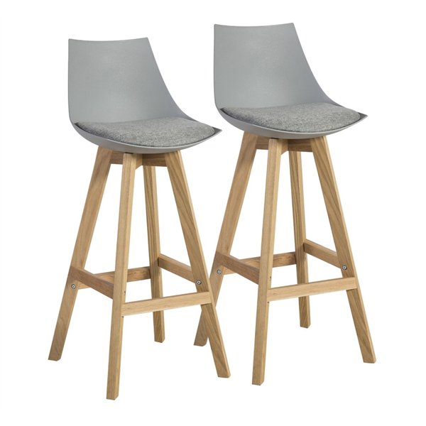 Bar chairs 2pcs SONJA light grey