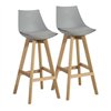 Bar chairs 2pcs SONJA light grey