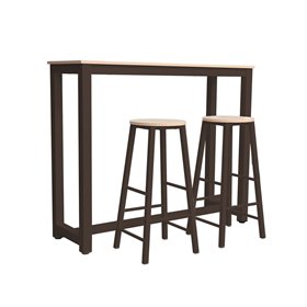 Bar set SANCIA oak/brown