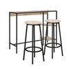 Bar set HEDVIG table and 2 bar stools, ash/black