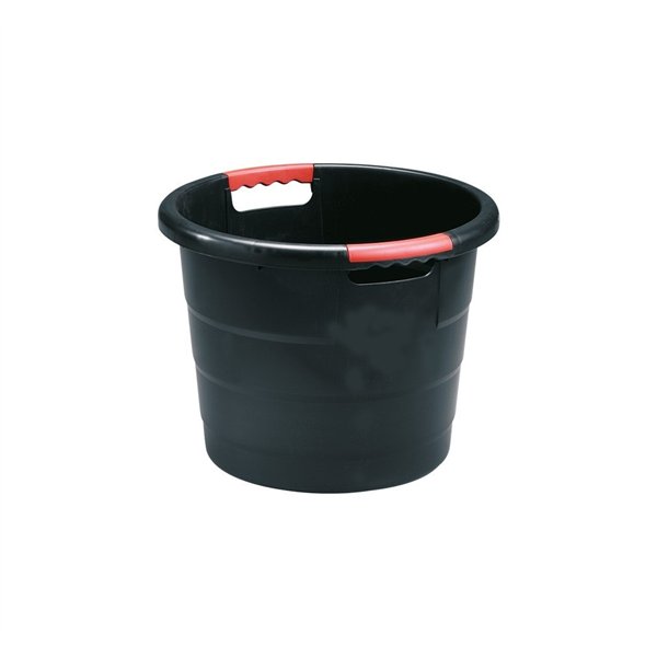 Multi-purpose round container TONI, black 70L