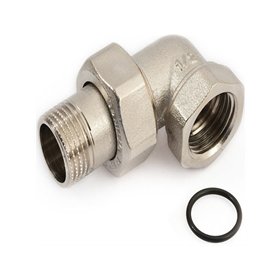 Elbow o-ring connector MF 3/4'', chrome plated