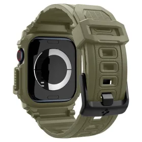 Spigen Rugged Armor Pro - Band with Case for Apple Watch 10 46 mm (Vintage Khaki)