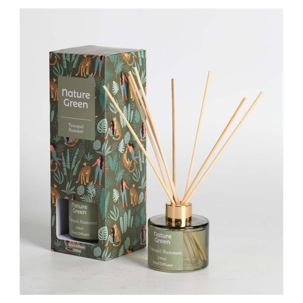 Reed diffuser NATURE GREEN 100ml, Tranquil Summer