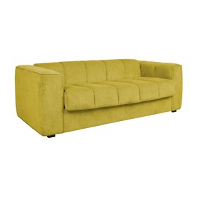 Sofa bed STELLA with spring mattress, yellow