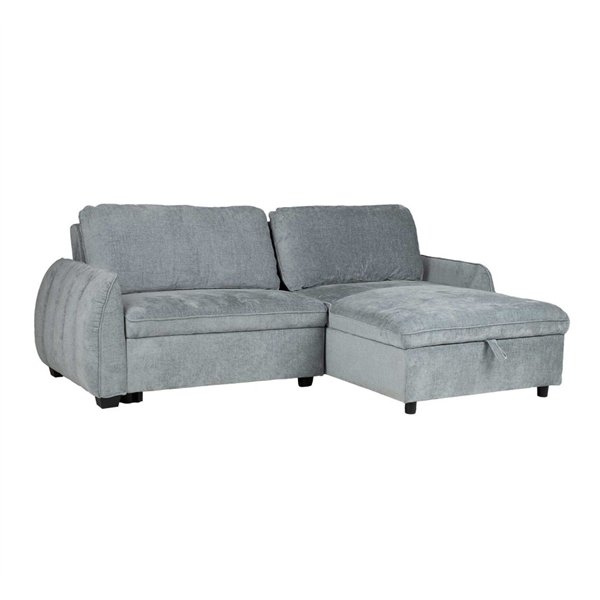 Corner sofa bed CLOUD bluish green