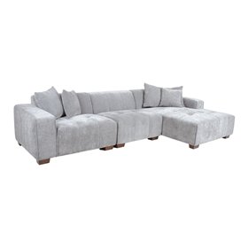 Corner sofa DAHLIA RC, light grey