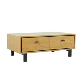 Coffee table FRAME 102x60xH38cm, MDF oak / black.