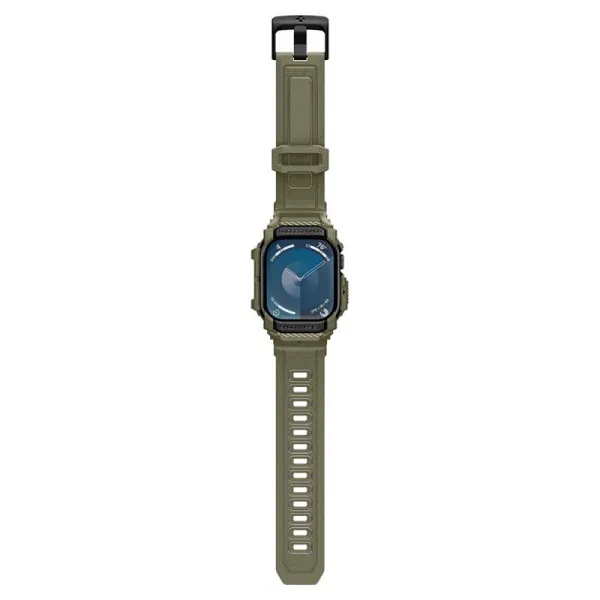 Spigen Rugged Armor Pro - Band with Case for Apple Watch 10 46 mm (Vintage Khaki)
