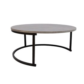 Coffee table BRITU D80xH35cm, grey