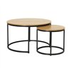 Coffee table HEDVIG 2pcs set, ash/black