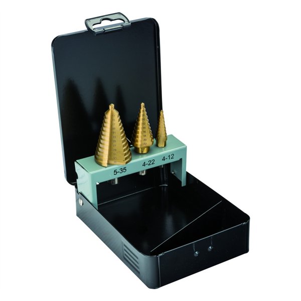 Step drill set 4-12,20,30mm 3 pcs