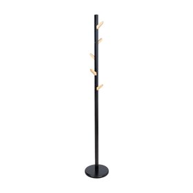 Coat rack FOREST D28H177cm, black/natural